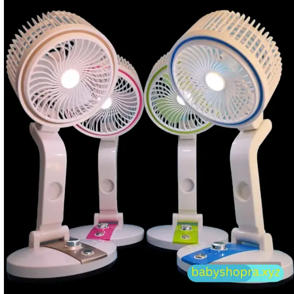 Folding recharge table fan